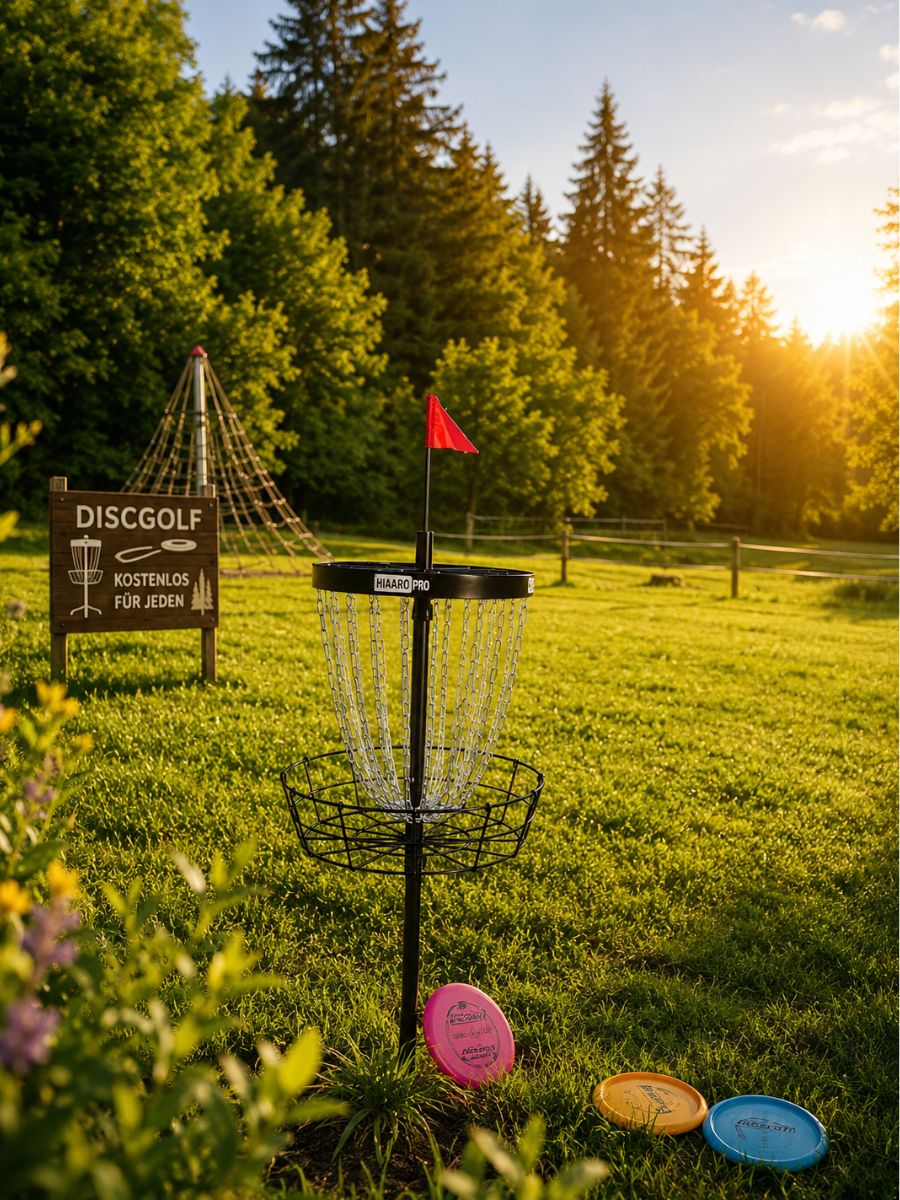 Disc golf basket in the Zollhaus garden