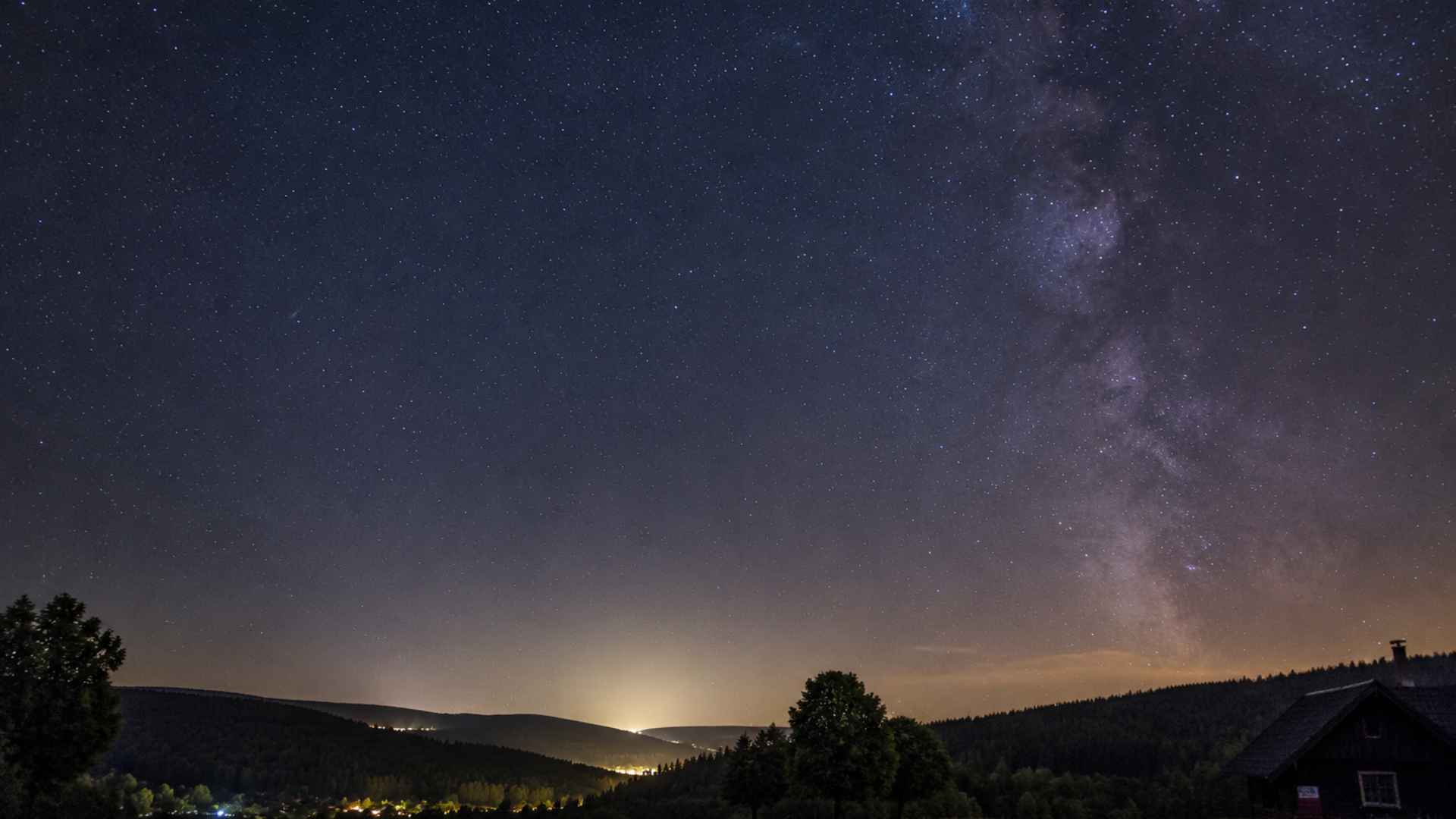 Starry sky over the Ore Mountains